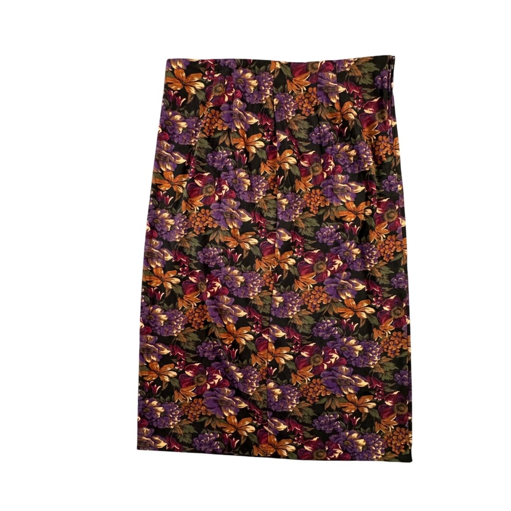Kim Rogers Signature 16P Floral Midi Skirt Petite‎ Boho Fall Classic